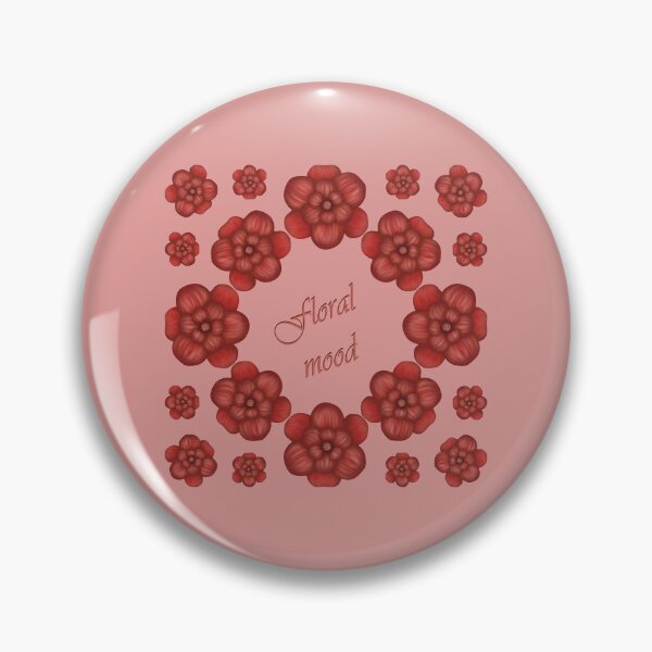 Item preview, The inscription "Floral mood" with red flowers designed and sold by Cherevan.