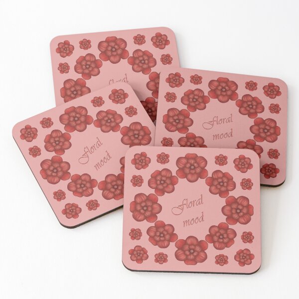 Item preview, The inscription "Floral mood" with red flowers designed and sold by Cherevan.