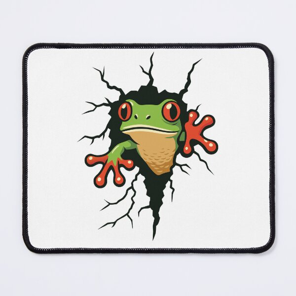 Item preview, Red-Eyed Tree Frog Cracking Through Wall  designed and sold by MasartDesigns.