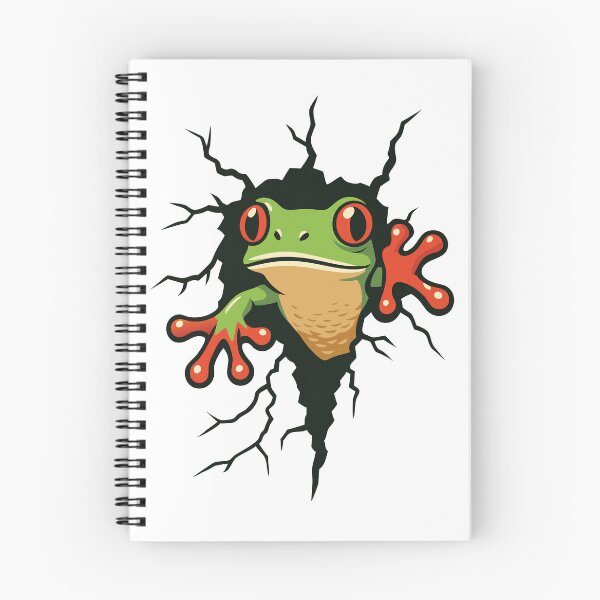 Item preview, Red-Eyed Tree Frog Cracking Through Wall  designed and sold by MasartDesigns.