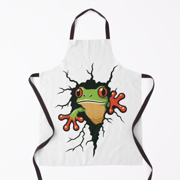 Item preview, Red-Eyed Tree Frog Cracking Through Wall  designed and sold by MasartDesigns.
