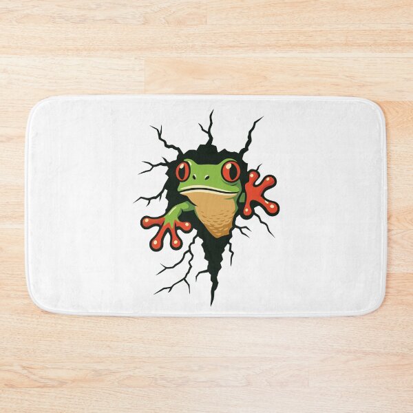 Item preview, Red-Eyed Tree Frog Cracking Through Wall  designed and sold by MasartDesigns.
