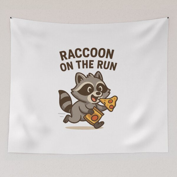 Item preview, Raccoon on the Run – Pizza Snatch Mission designed and sold by ALITOPRINCE.
