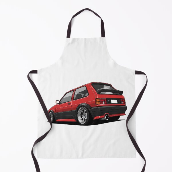 Item preview, Red retro hatchback style car designed and sold by GingaDesigns.