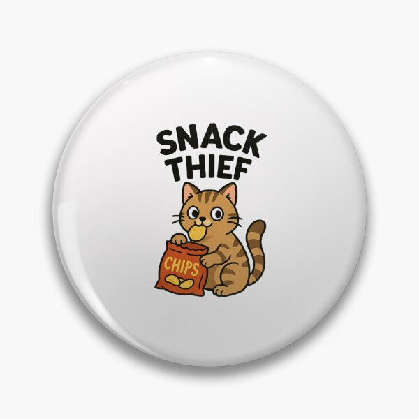 Item preview, Snack Thief – Mischievous Cat with Chips designed and sold by ALITOPRINCE.
