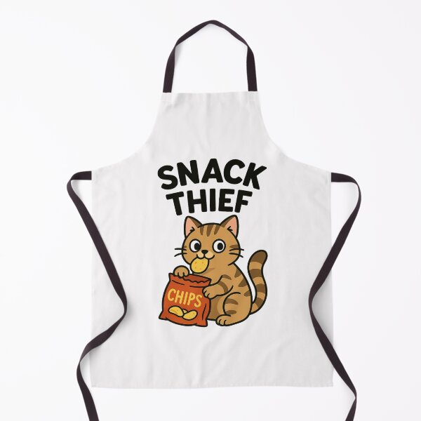 Item preview, Snack Thief – Mischievous Cat with Chips designed and sold by ALITOPRINCE.