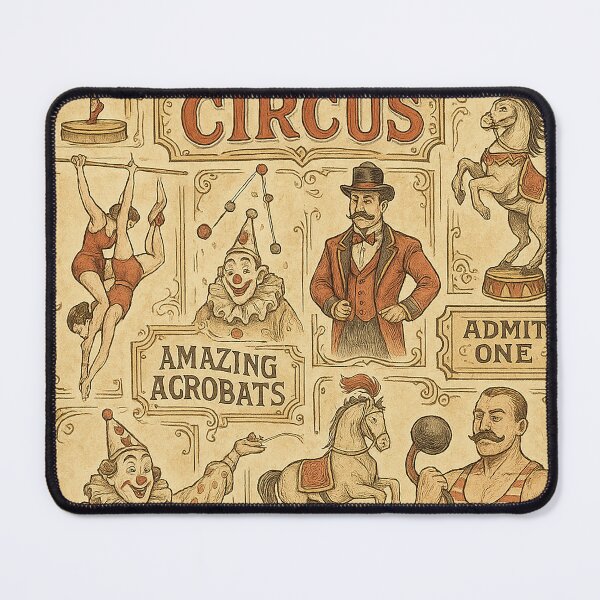 Item preview, Vintage Circus Poster Collage Design designed and sold by weirdfishes123.
