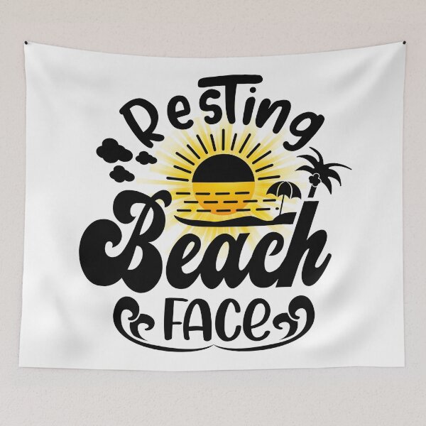 Item preview, Resting beach face designed and sold by Krazy4Keepsakes.