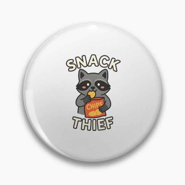 Item preview, Snack Thief – Blushing Raccoon with Chips designed and sold by ALITOPRINCE.