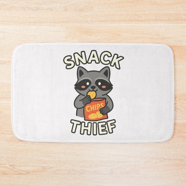 Item preview, Snack Thief – Blushing Raccoon with Chips designed and sold by ALITOPRINCE.