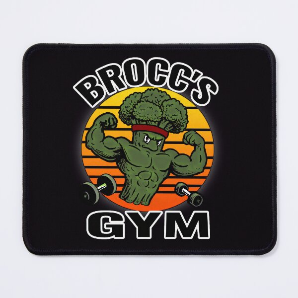 Item preview, Brocc’s Gym – Retro Buff Broccoli Fitness Design designed and sold by SHHCreations.