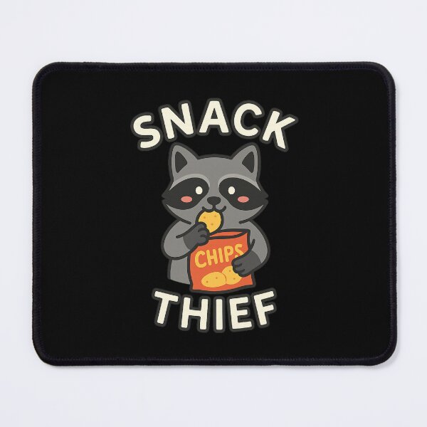 Item preview, Snack Thief – Blushing Raccoon with Chips designed and sold by ALITOPRINCE.