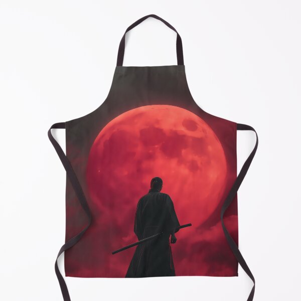 Item preview, Lone Samurai Under Blood Moon Epic Warrior Silhouette Art designed and sold by anass002.
