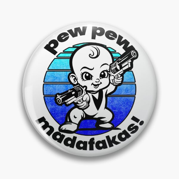 Item preview, Pew Pew Madafakas! Unique Boss Baby illustration for light background designed and sold by PixelPunny.