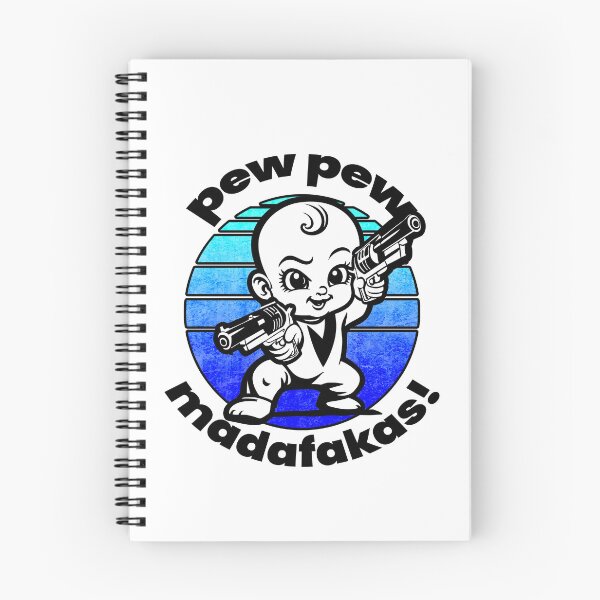 Item preview, Pew Pew Madafakas! Unique Boss Baby illustration for light background designed and sold by PixelPunny.