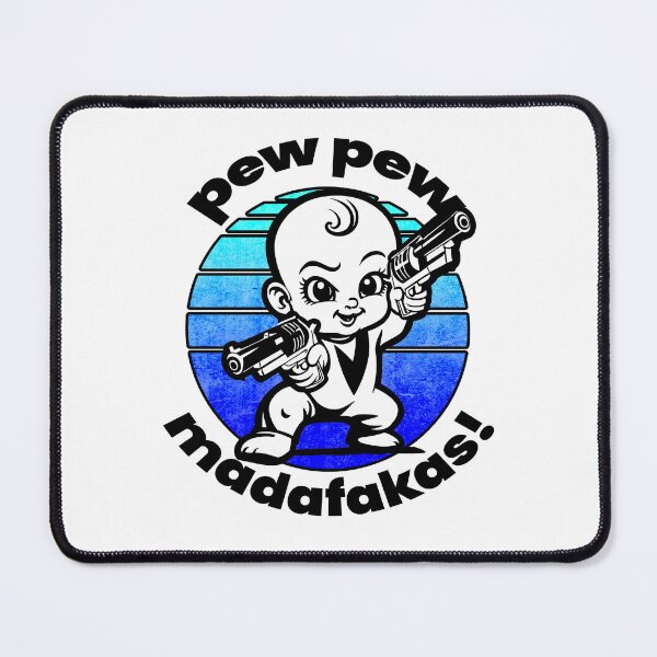 Item preview, Pew Pew Madafakas! Unique Boss Baby illustration for light background designed and sold by PixelPunny.