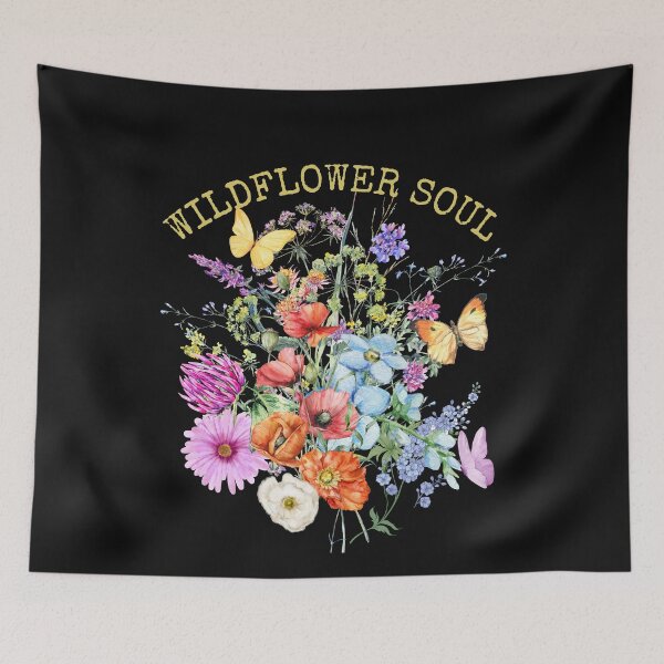 Item preview, Wildflower Soul Butterflies Pollinator Native Flowers Colorful Design designed and sold by EarthArtDesigns.