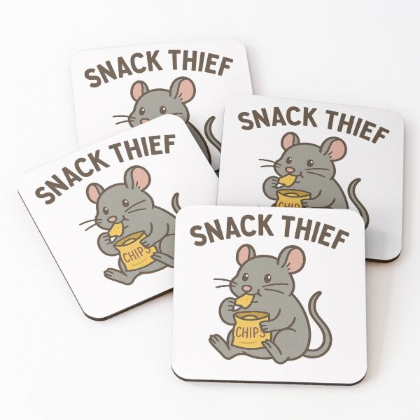 Item preview, Snack Thief – Cheeky Mouse with Chips designed and sold by ALITOPRINCE.
