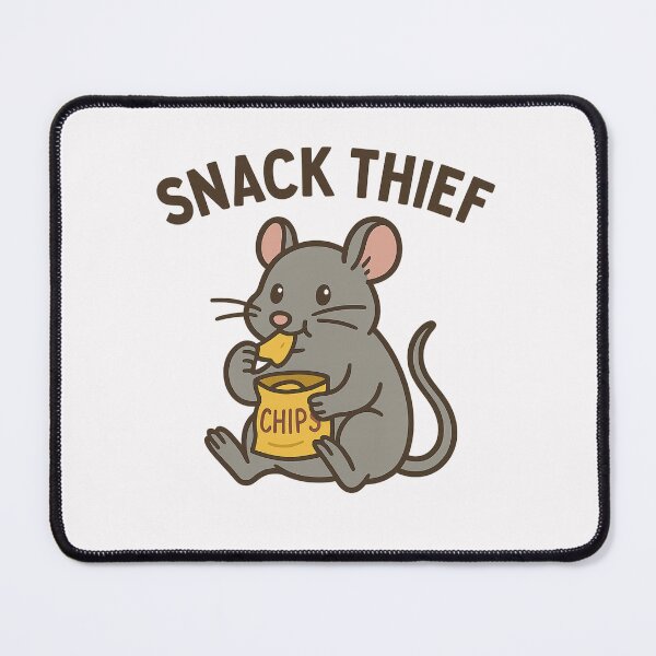Item preview, Snack Thief – Cheeky Mouse with Chips designed and sold by ALITOPRINCE.
