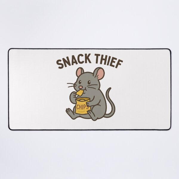 Item preview, Snack Thief – Cheeky Mouse with Chips designed and sold by ALITOPRINCE.