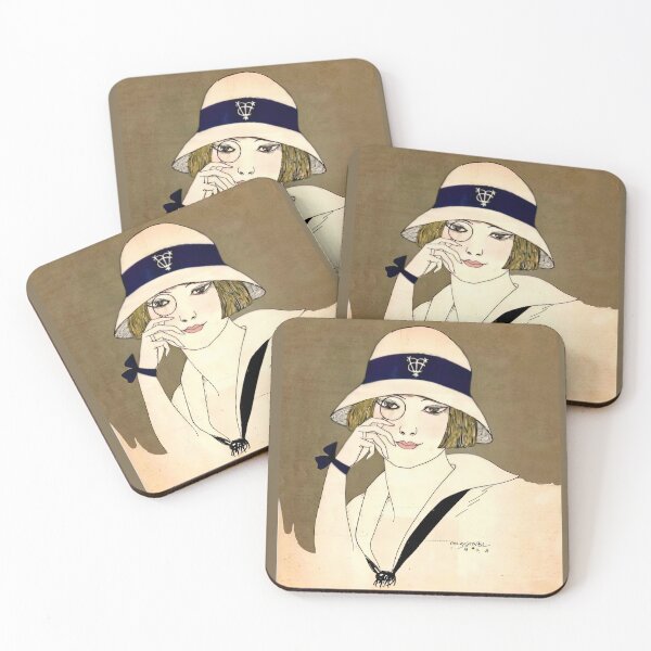 Item preview, vintage portrait of a flapper designed and sold by stevepaint.