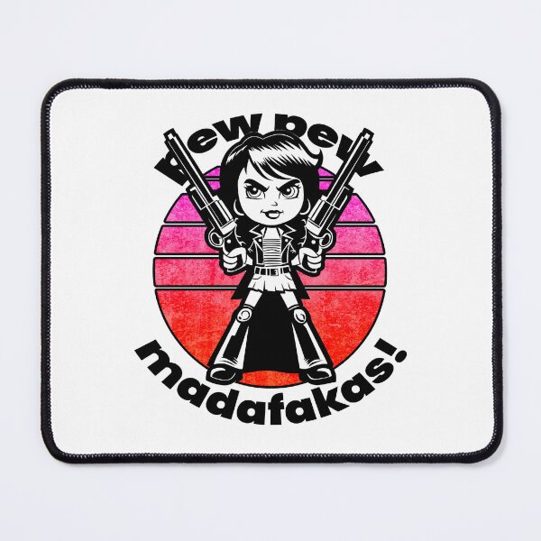 Item preview, Pew Pew Madafakas! Unique Girl Boss illustration for light background designed and sold by PixelPunny.
