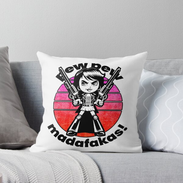 Item preview, Pew Pew Madafakas! Unique Girl Boss illustration for light background designed and sold by PixelPunny.