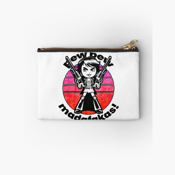 Item preview, Pew Pew Madafakas! Unique Girl Boss illustration for light background designed and sold by PixelPunny.