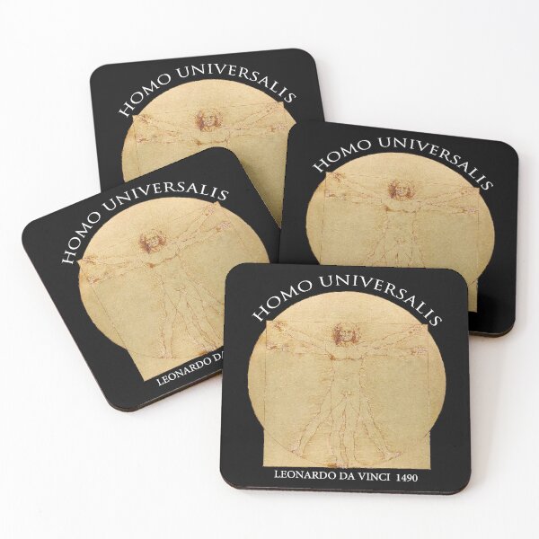 Item preview, Homo Universalis (White Type) – Vitruvian Man by Leonardo da Vinci (1490) designed and sold by Daniel Hagerman.