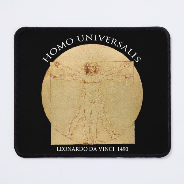 Item preview, Homo Universalis (White Type) – Vitruvian Man by Leonardo da Vinci (1490) designed and sold by Daniel Hagerman.