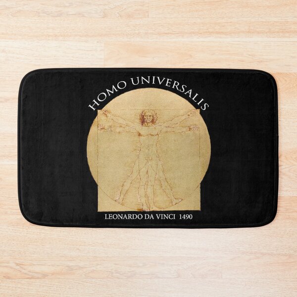 Item preview, Homo Universalis (White Type) – Vitruvian Man by Leonardo da Vinci (1490) designed and sold by Daniel Hagerman.