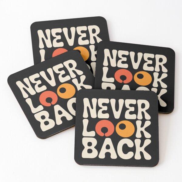 Item preview, Never Look Back – Bold Motivational Typography designed and sold by BasmaAtef.