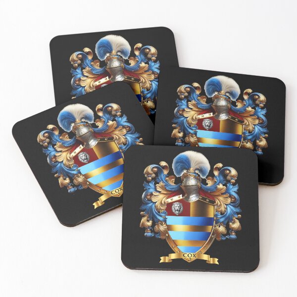 Item preview, Cox Family Crest | British Coat of Arms Heritage Print designed and sold by Highlandkings.