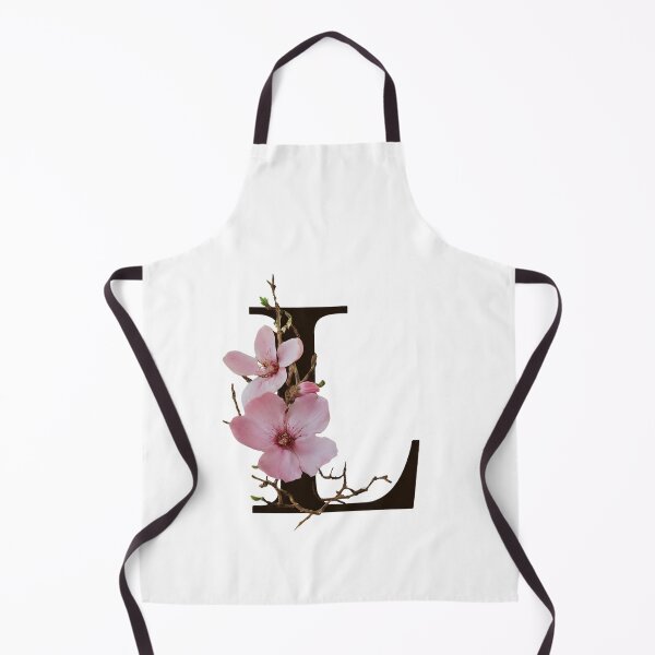 Item preview, Elegant Floral Letter L Monogram - Botanical Alphabet Art with Pink Flowers designed and sold by Psycho-Crazy.
