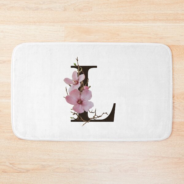 Item preview, Elegant Floral Letter L Monogram - Botanical Alphabet Art with Pink Flowers designed and sold by Psycho-Crazy.