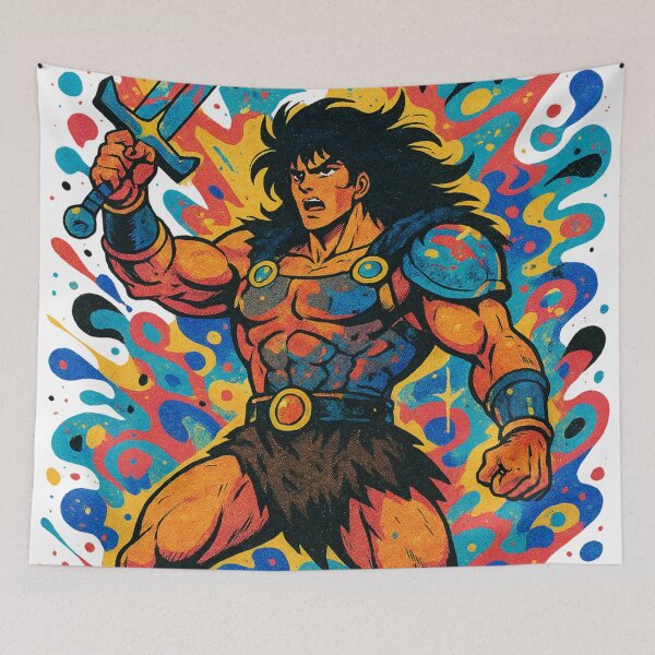 Item preview, Warrior unleashed vibrant barbaric power designed and sold by JonelleTshirts.