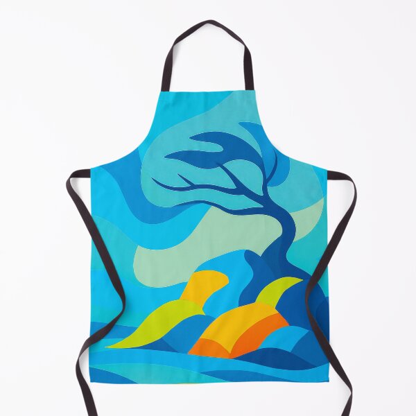 Item preview, Windswept Solitude – Tree and Rocks in Wavy Design designed and sold by Visions of the Magpie.