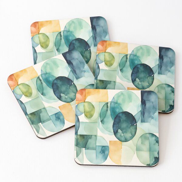 Item preview, Geometric Squares and Circles Abstraction designed and sold by artedamensagem.