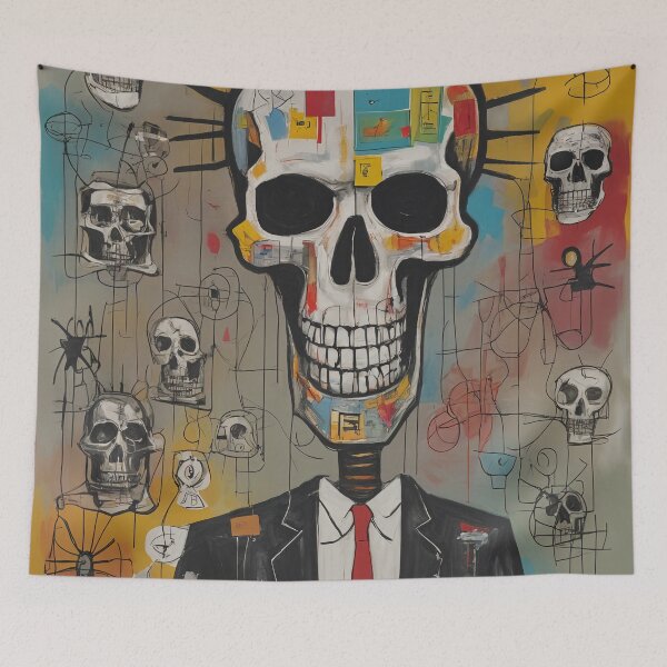 Item preview, Portrait of a funny skeleton designed and sold by BoBiloArt.