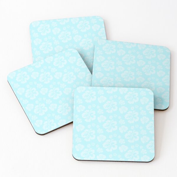 Item preview, Hibiscus Tone on Tone Pastel Blue   designed and sold by PD-Coastal.