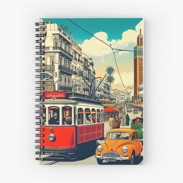 Item preview, Tunis City Black and White Vector Art – Vintage Vehicle Illustration for Travel Lovers and Urban Style Fans designed and sold by knalpot-design.