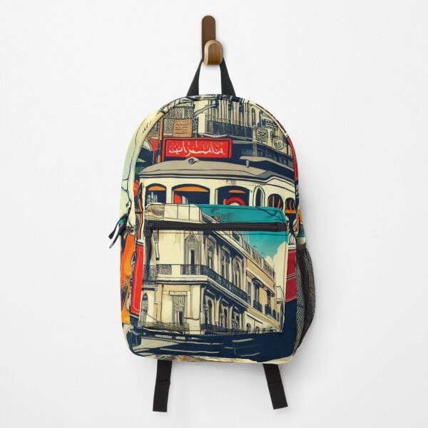 Item preview, Tunis City Black and White Vector Art – Vintage Vehicle Illustration for Travel Lovers and Urban Style Fans designed and sold by knalpot-design.
