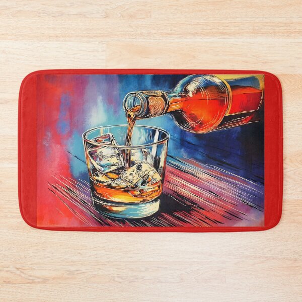 Item preview, Ignite the Pour - Whisky Cascades Over Ice in a Lively Abstract Display and Dynamic Splashes designed and sold by OlfactoART Studio.