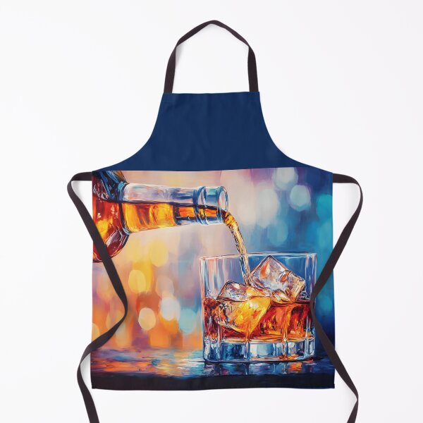 Item preview, Pour the Golden Glow - Whiskey and Ice in a Vibrant Blend of Warm and Cool Hues designed and sold by OlfactoART Studio.