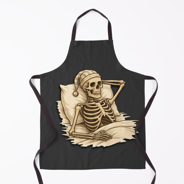 Item preview, Skelly the Skeleton being cozy in bed designed and sold by Relatable Tees.