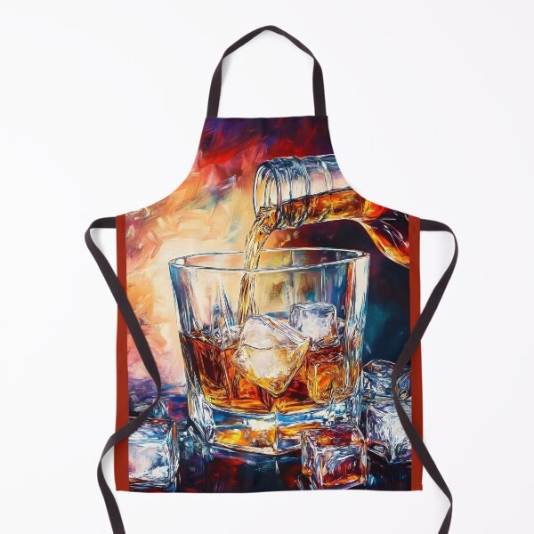 Item preview, Savor the Moment - Whiskey and Ice Reflected in a Bold Symphony of Color and Vivid Abstract Contrast designed and sold by OlfactoART Studio.