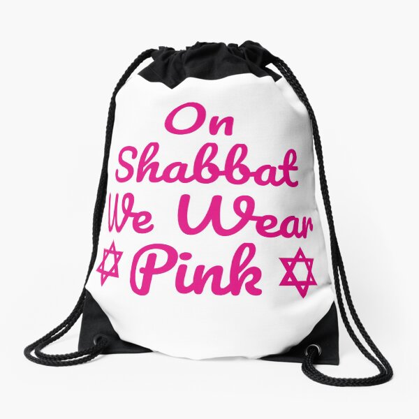 String bag cheap black pink