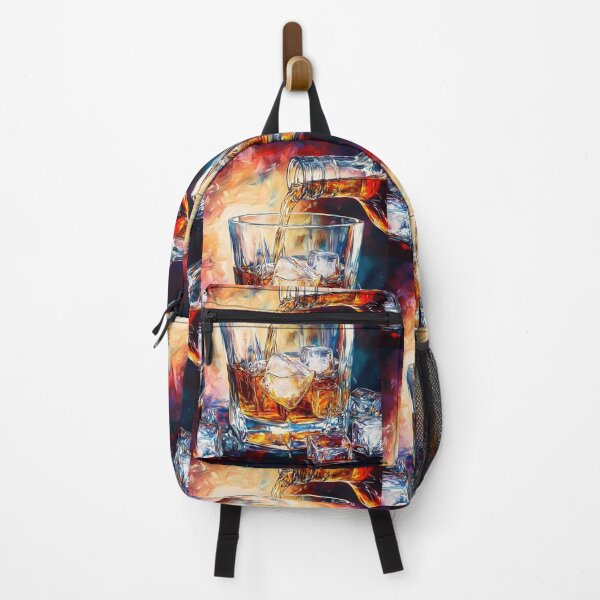 Item preview, Savor the Moment - Whiskey and Ice Reflected in a Bold Symphony of Color and Vivid Abstract Contrast designed and sold by OlfactoART Studio.