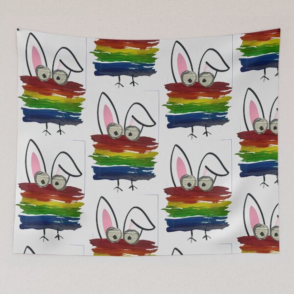 Item preview, Easter bunny rainbow  designed and sold by Lauracolleen3.