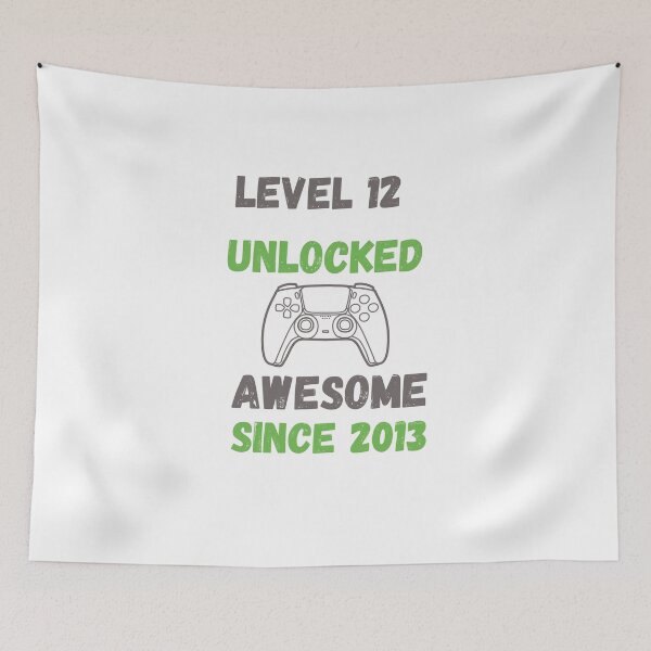 Item preview, Level 12 Unlocked Awesome Since 2013 T-Shirt – Gamer 12th Birthday Shirt, Funny Video Game Birthday Tee designed and sold by GAIDREDA.